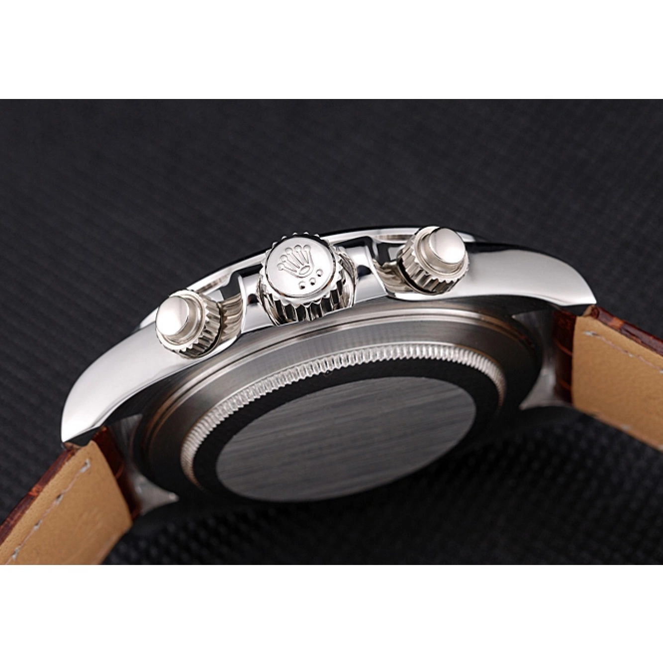 Best AAA Replica Sites White Stainless Steel Brown Case Strap Dial Rolex Daytona Leather 0530
